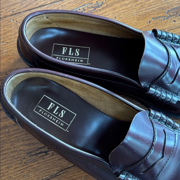 Florsheim Berkley Penny Loafers Men’s 30253 Burgundy Leather Preppy Size 10 D main image 5